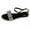 Black, variant on Jsaierl Rhinestone Flat Sandals for Women Dressy Summer Open Toe Sandals Comfy Hollow Out Sandals Fashionable Breathable Sandal Size 6.5