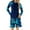Navy2, variant on Fshinging Girl's Swimsuits Long Sleeve Two Piece Set Floral Print Round Neck Teen Beach Pool Summer Swimming Kids Bathing Suit Size 11-12 years