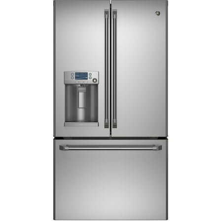 CFE28TSHSS 36 Energy Star Rated French Door Refrigerator with 27.8 Cu. Ft. Capacity Hot Water Dispenser Precise Fill Setting TwinChill Evaporators and Showcase LED Lighting: Stainless Ste