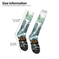 thumbnail image 2 of KLL Turtle In Jungle Waterfall Print Cool Socks Men's Women's Crew Socks Funny Crazy Novelty Stockings, 2 of 6