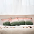 thumbnail image 7 of Ambesonne Ombre Throw Pillow Cover 4 Pack, Color Change, 18", Salmon Peacock Green, 7 of 7