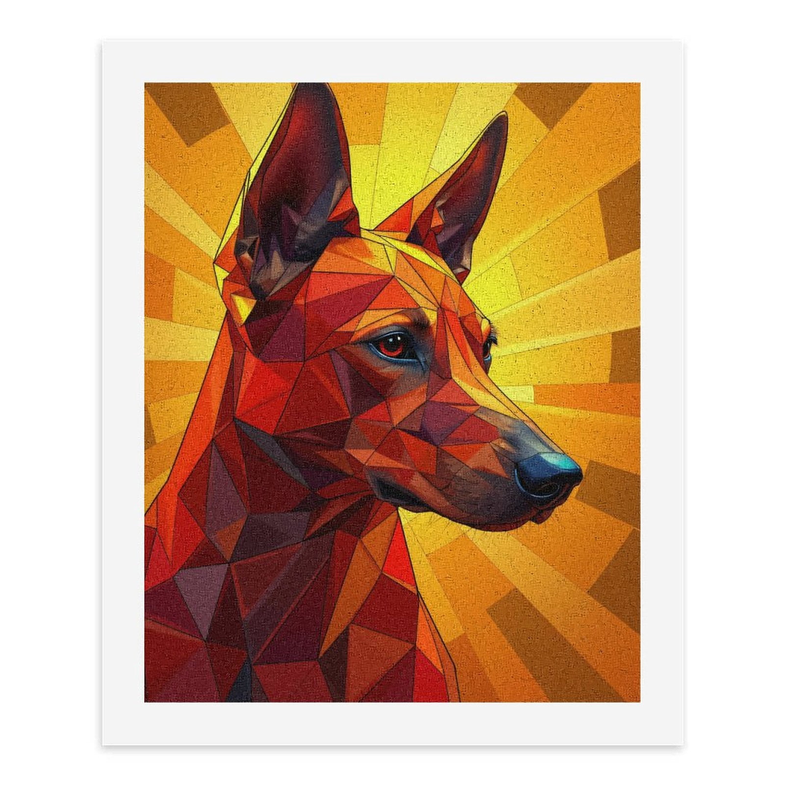Paint By Numbers Kit for Adults Beginner - DIY Geometric Dog Art Bright Colors Canvas Painting Kits for Adults, Frameless Paint By Number for Adults for Home Wall Decor 16x20 Inch