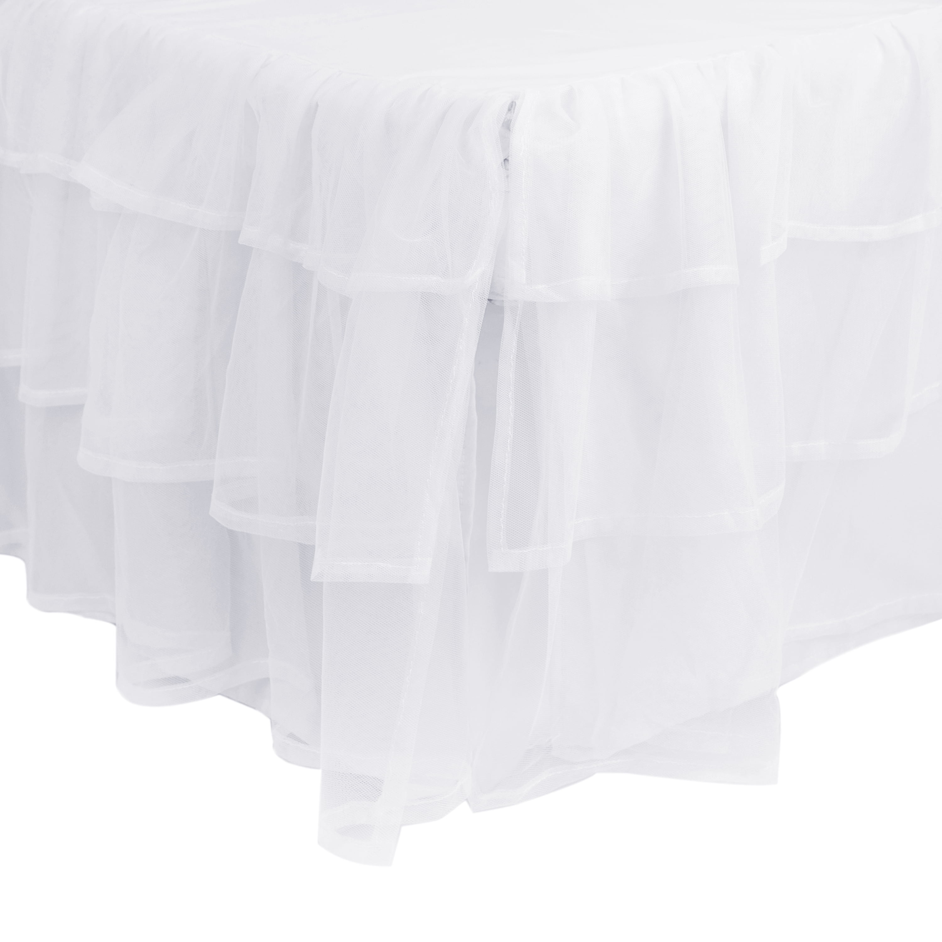 blush tulle crib skirt