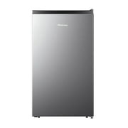 Hisense 4.4 Cu Ft Compact Refrigerator, Stainless Steel Single Door Mini Fridge, Energy Star for Apartment, Dorm, Office, Garage