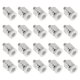 thumbnail image 1 of Conectores de aire de empuje únicos Bargains 1/4" rosca macho conector rápido de línea de aire plástico metal M5 20 piezas tono blanco plateado, 1 of 1