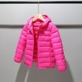 thumbnail image 2 of ASDFVBKG Boys and Toddlers' Lightweight Water-Resistant Packable Puffer Jacket Hot Pink 12-13Y, 2 of 5