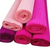 Just Artifacts 70g Premium Crepe Paper Rolls - 8ft Length/20in Width (6pcs, Color: Pretty Pinks)