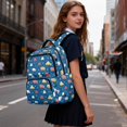 thumbnail image 4 of KUIFORTI Red Car Print Boys Backpack Kids School Bag Durable Polyester with Side Pockets Adjustable Straps Back to School Gifts, 4 of 7
