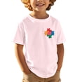 thumbnail image 3 of ibiyuan Toddlers Autism Awareness Shirt Girls Boys Autism Puzzle Piece Tshirt Kids Tee Tops Clothes,Light Pink, 3 of 7