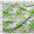 thumbnail image 2 of Soimoi Floral Print, Poly Taffeta Fabric, Decor Sewing Fabric by The Yard 56 Inch Wide, Decorative Fabric for Outdoor Upholstery, Umbrellas and Home Accents, Pear Green, 2 of 5