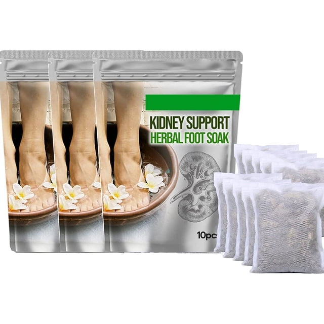 Pack Baño de Pies Pure Cleanse Kidney Support Herbal Foot Soak, Drenaje linfático de jengibre remojo para los pies, 30 piezas / 3 paquetes getgto 2010244152*3N
