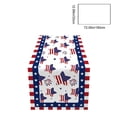 thumbnail image 3 of erdimoy 4th of July Patriotic Table Runner, 72×13 Inch 5 Styles Red White Blue Star Gnome Butterfly Linen Table Runner for Independence Day Memorial Day Dining, 3 of 6