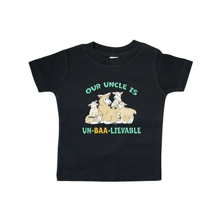 

Inktastic Our Uncle Is Un-BAA-lievable with Cute Sheep Family Gift Baby Boy or Baby Girl T-Shirt