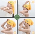 thumbnail image 5 of Toalla trenzada de secado rápido para cabello húmedo y seco, gorro absorbente de toalla de secado rápido (gris) oso de fresa Electrónica, 5 of 5