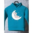 thumbnail image 3 of Cute Teddy Bear On The Moon Hoodie Toddler -Image by Shutterstock,  2 Toddler, 3 of 4