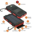 thumbnail image 2 of BAOKALER Solar Power Bank, Portable Charger, 20000mAh Solar Charger with LED Flashlight, IP65 Waterproof External Backup Battery Pack Perfect for Camping, Outdoor Activities（Red-2PK）, 2 of 9
