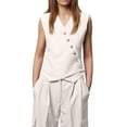 thumbnail image 4 of Sherrylily Women Waistcoat Vest Sleeveless Blazers V Neck Button Up Work Office Vests, 4 of 6