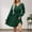 Green, variant on Womens Fall Long Sleeve Wrap V Neck Pleated Mini Dress Casual A Line Flowy Wedding Guest Dresses Christmas Dress Women New Years Eve Dresses for Women High Neck Prom Dress Long Fall Wedding Guest