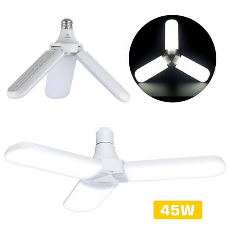 

LED Garage Lights EEEkit LED Deformable Ceiling Light 45W 3200LM Ultra-Bright with 3 Adjustable Panels for Garage Basement Workshop Warehouse Shop