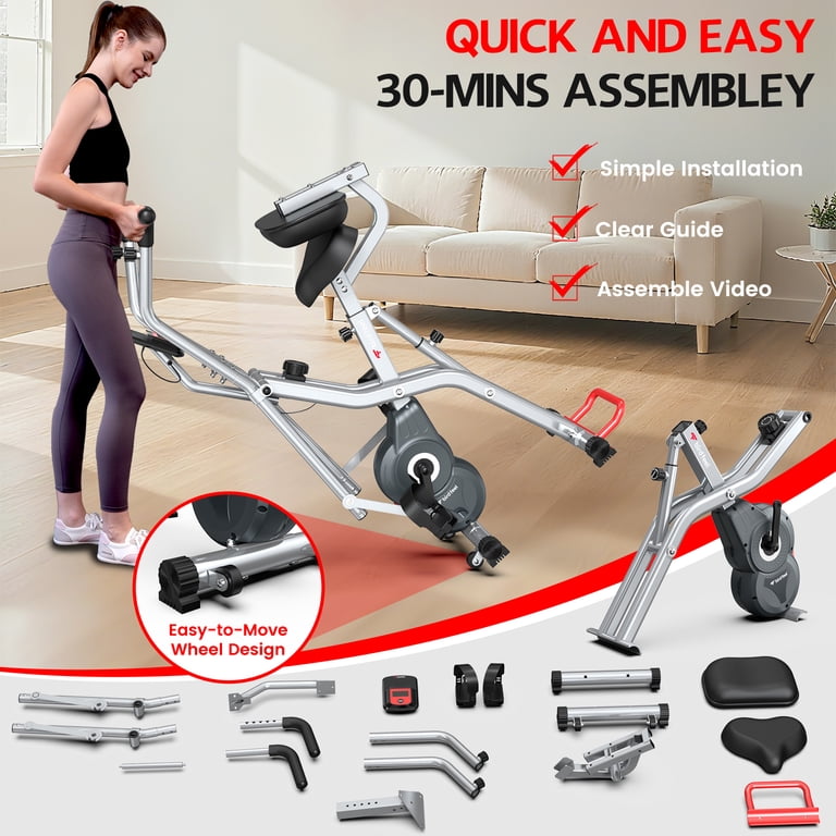 Pooboo Silent Magnetic Resistance Indoor Cycling Bike Exercise Bike with Arm Exerciser Stationary Bike for Home Gym Exercise Pooboo Silent Magnetic Resistance Indoor Cycling Bike Exercise Bike with Arm Exerciser Stationary Bike for Home Gym Exercise