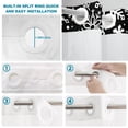 thumbnail image 5 of No Hook Shower Curtain, Snowflake Black Shower Curtains for Bathroom with See Through Top Window, Christmas Winter Snowfall Xmas Holiday Waterproof & Washable Bath Curtain Stand Up Stall 36"x72", 5 of 9