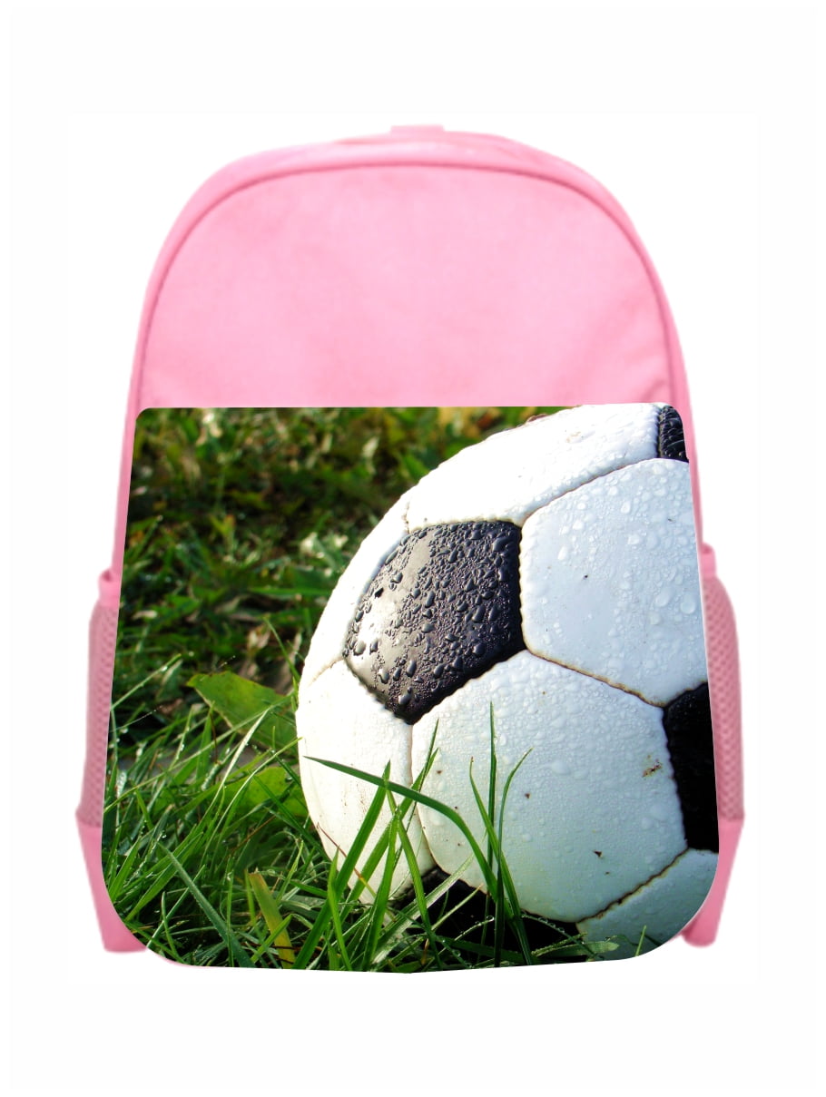 Accessory Avenue School Backpack Soccer Ball in Grass Girls Kids Pre