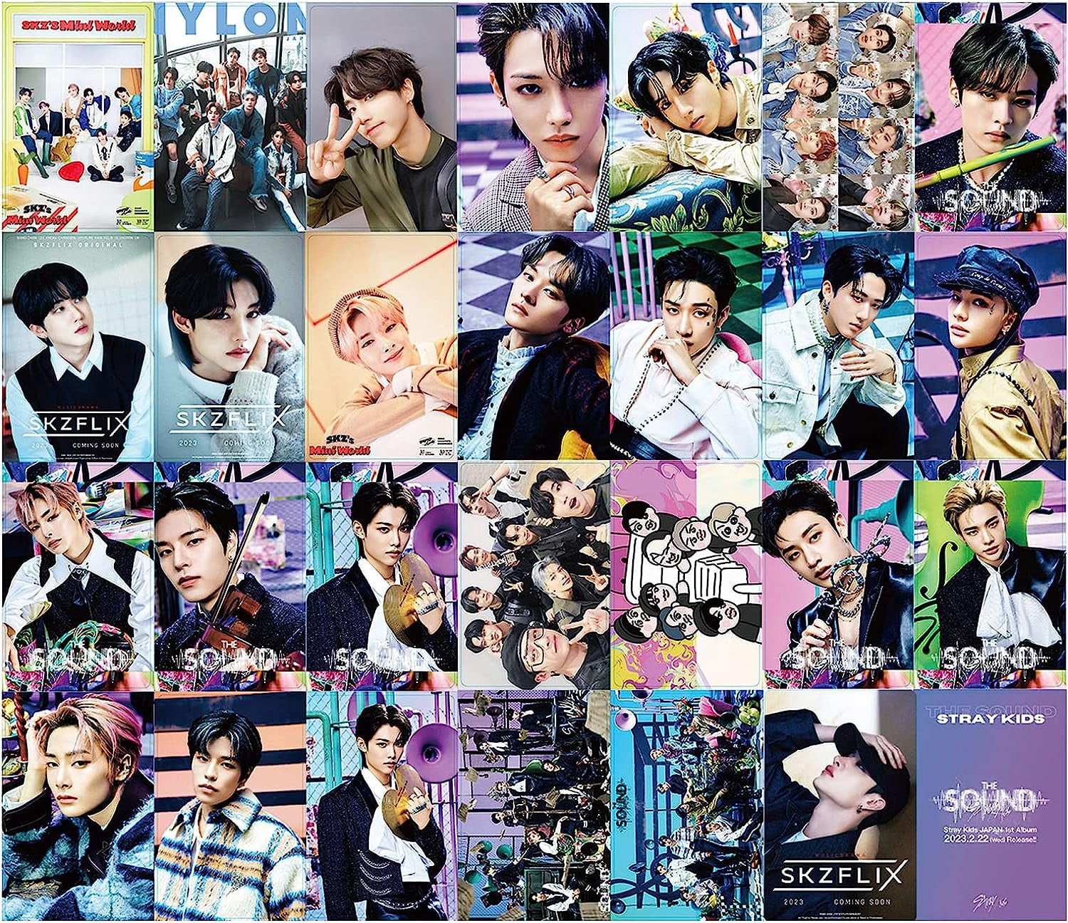 Stray Kids The Sound 55 PCS Photocards New Album Kpop Merchandise Lomo Card Set Gift for Fans, Party, Decoration, Birthdays
