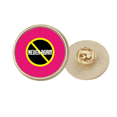 thumbnail image 1 of Against Injury Reenactment Round Metal Golden Pin Brooch Clip, 1 of 3