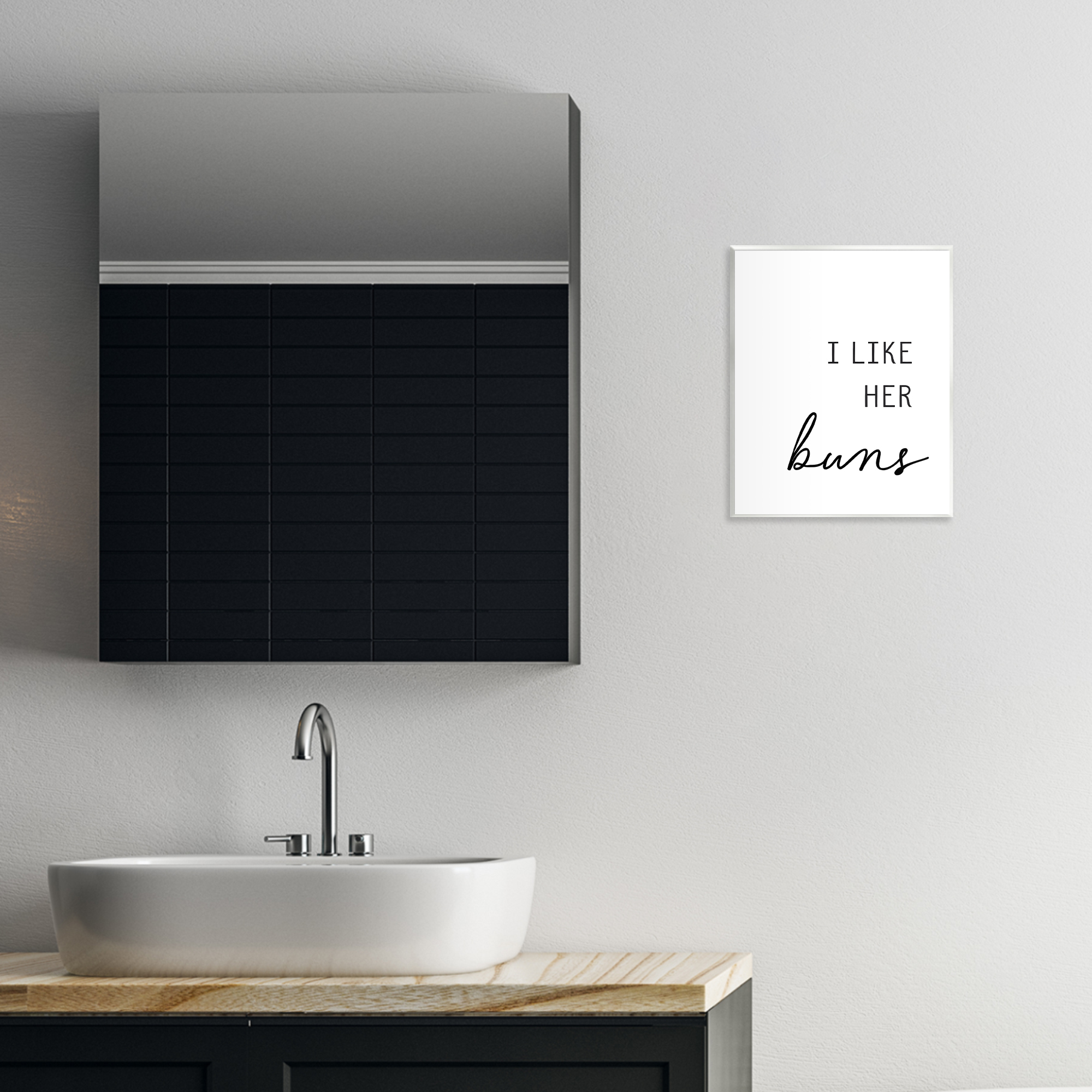 Like Her Buns Wall Plaque Art, design by Lettered and Lined