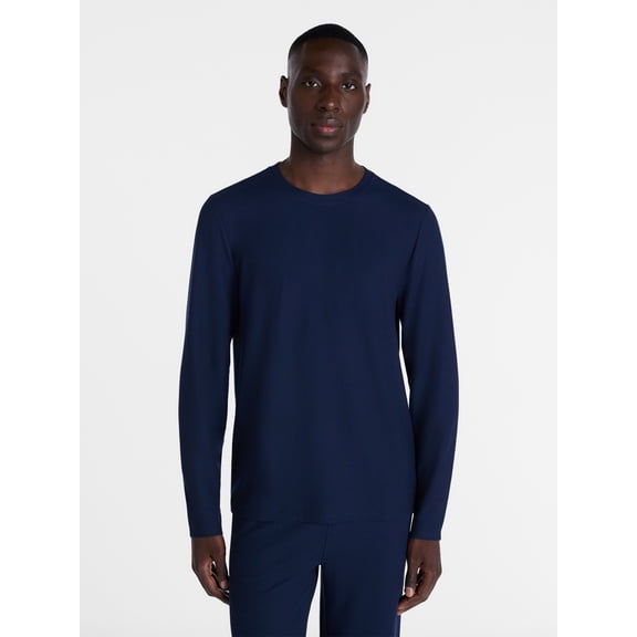 George Men's Waffle Knit Sleep Tee with Long Sleeves, Sizes XS-3XL