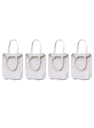 Blank Tote Canvas Bag with Zipper. 3 PC 19.7x15.7 inch Bags with