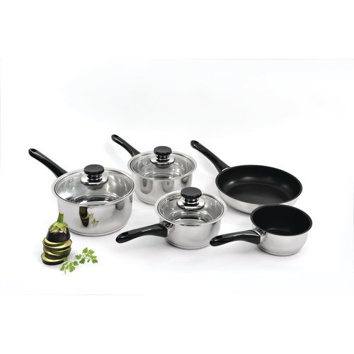 Berghoff Vision 18/10 Ss 8 Piece Cookware Set, Glass Lids