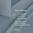 thumbnail image 5 of SHEEX - Active Comfort Cooling Sheets Set (King/California King) Silver Cloud - Moisture Wicking - 1 Flat Cooling Sheet, 1 Fitted Cooling Sheet, 2 Cooling Pillow Covers - Wrinkle Free - Sleep Aid, 5 of 7