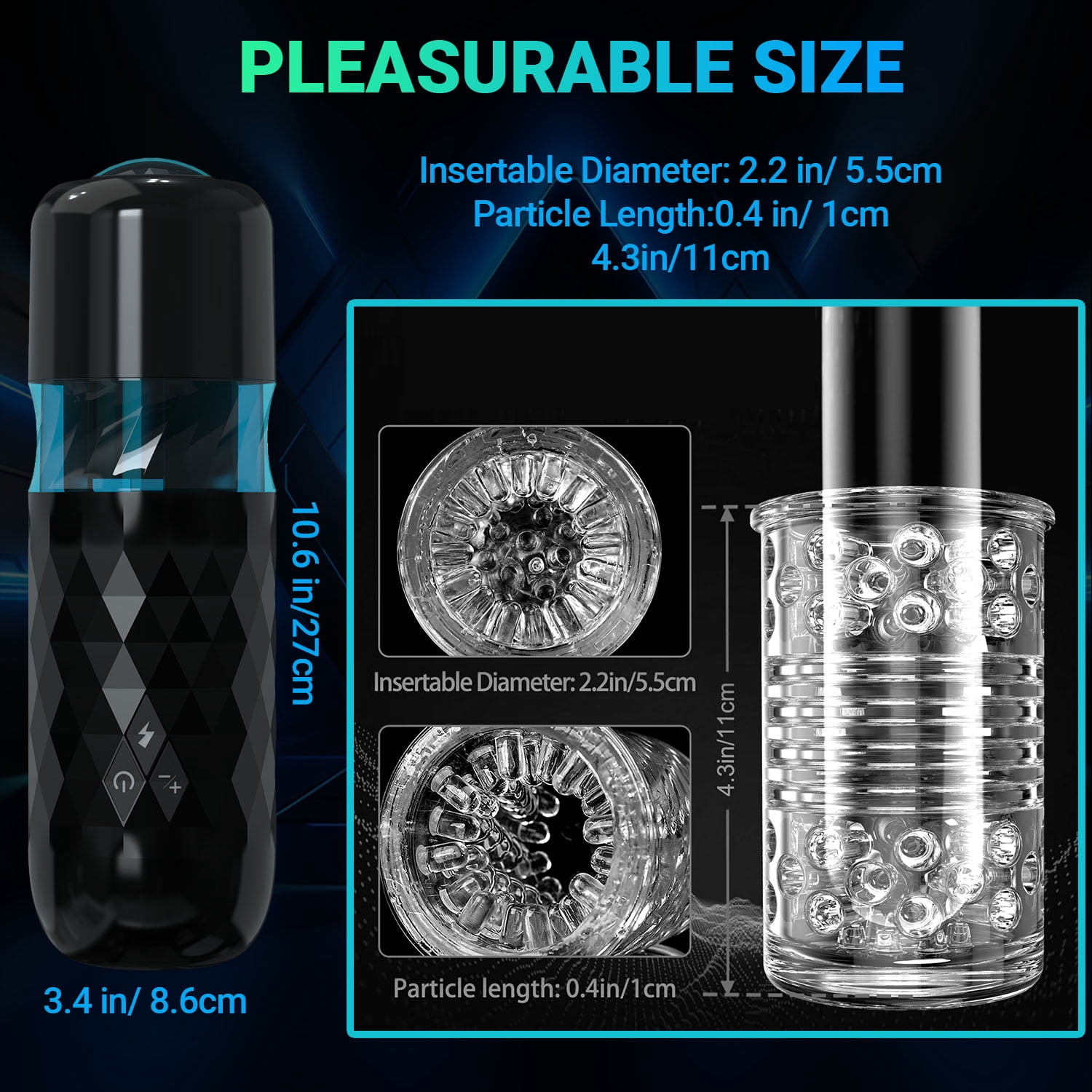 OCTMOM Automatic Male Masturbator Cup, Male Strokers with 7 Sucking & 7 Rotating Modes, Adult Electric Strokers Sex Toys for Men