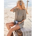thumbnail image 2 of EKOUAER Rompers for Women Casual Ribbed Short Sleeve T-Shirt Tee Romper Summer Outfits with Pockets 2026, 2 of 6