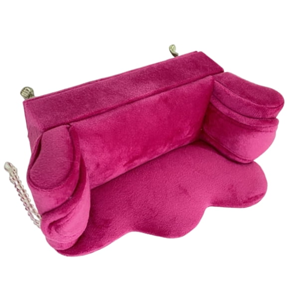 Luxury Sofa-Shaped Flannel Jewelry Box with Rose Storage & Multi Compartments for Necklaces
