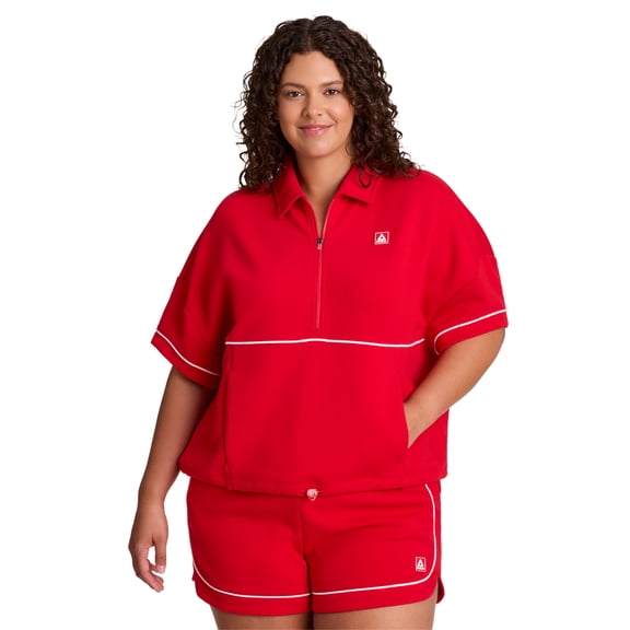 Reebok Women's Team Player Short Sleeve Oversize Pullover, Sizes XS-4X