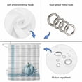 thumbnail image 4 of Blue Pumpkin Shower Curtain, Waterproof Shower Curtains for Bathroom, Thanksgiving Fall Leaf Country Farm Stripe Washable Fabric Bathtub Curtain Set Bath Decor with 12 Hooks Standard 72"x72", 4 of 8