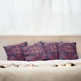 thumbnail image 3 of Ambesonne Ethnic Throw Pillow Cover 4 Pack, Modern Paisley Dot Leaf, 16", Multicolor, 3 of 6