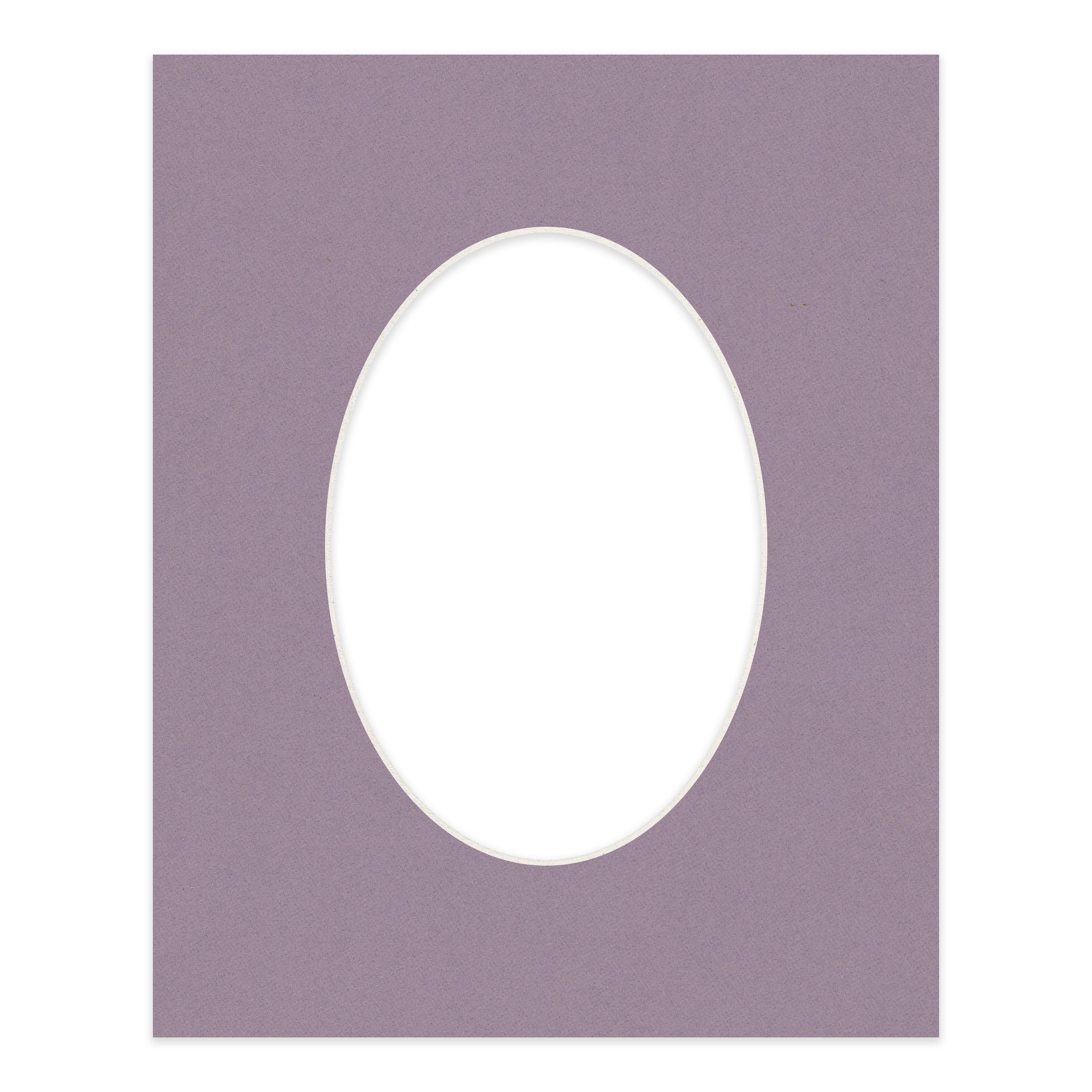 Grape Purple Picture Frame Mat for 18x24 Frames - Oval Opening for 15x21 Photos - 1 Mat