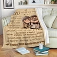 thumbnail image 3 of Wedding Anniversary Blanket Gifts for Her Wedding Gift for Wife Husband, Anniversary Marriage Gift for Couple Mom Dad Parents, Happy Anniversary for Girlfriend Boyfriend Gifts Blanket (50"x60"), 3 of 5