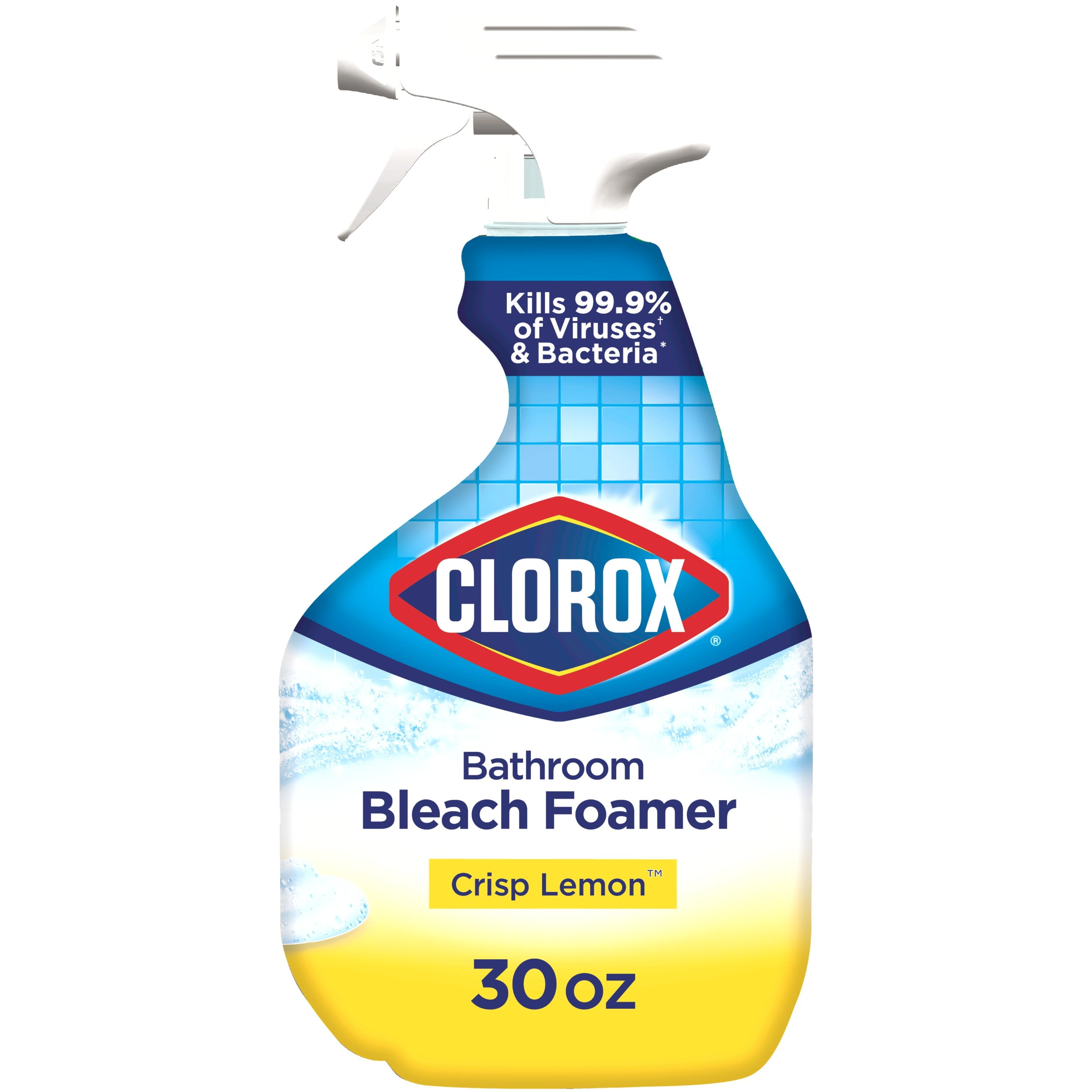 Clorox Bathroom Bleach Foamer, Crisp Lemon, 30 fl oz