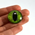 thumbnail image 2 of Dark Lime Green Cat Glass Eyes, 2 of 6