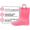 thumbnail image 6 of Kushyshoo Little Big Kids Rain Boots Boys Girls Rose Red Solid Boots Size 5, 6 of 7
