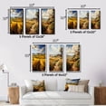 thumbnail image 4 of Designart "The Golden Vineyards of La Rioja, Spain II" Farmhouse Framed Wall Art Set Of 3 - Yellow Vineyard Frame Gallery Wall Set For Home Decor, 4 of 7