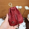 thumbnail image 5 of PRETXORVE Cow Vintage Storage Bag Wallet Cow Leather Women's Key Bag, 5 of 6