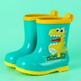 thumbnail image 2 of Kogui Boys Rain Boots Waterproof Rain Boots for Toddler and Kids - Boys Girls Rubber Rain Boots with Easy on Handles for Outdoor Playing Size 10.5 (Green,Little Kids 10.5), 2 of 8