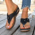 thumbnail image 7 of Wide Sandals for Women,Summer Sandals for Women 2026, Womens Sandals with Arch Support Dressy Comfortable Wedge Sandal Open Toe Wide Width Spring Shoes Casual Boho Beach Vacation Flip Flops,Black,8.5, 7 of 7