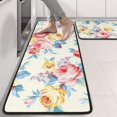 thumbnail image 2 of Kitchen Rugs Sets Of 2,Pioneer Flower Floral Print Pattern Anti Fatigue Kitchen Mat Rugs Non Slip Washable,Decorative Kitchen Floor Mats for Kitchen,Sink,Laundry,17"x47"+17"x47", 2 of 5