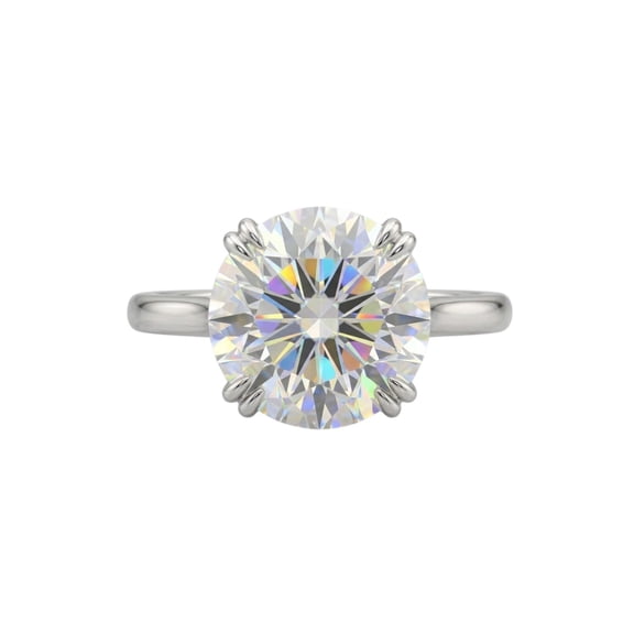 5Ct Round Lab Grown Diamond Solitaire Ring IGI F VS1 14K White Gold